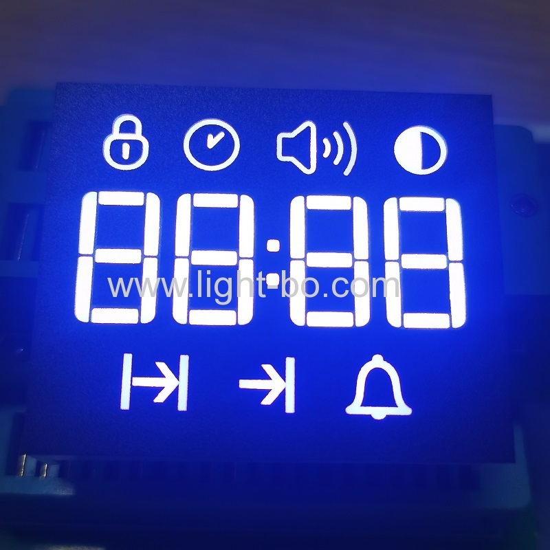 Customized Ultra white 4 Digit 7 Segment LED Display Common Anode for oven timer