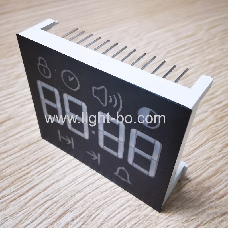 Customized Ultra white 4 Digit 7 Segment LED Display Common Anode for oven timer