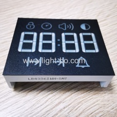 Customized Ultra white 4 Digit 7 Segment LED Display Common Anode for oven timer