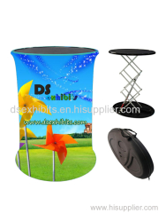 Oval promotion counter trade show table for advertising
