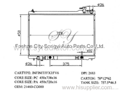 Car Radiator for Nissan Infiniti Fx35 V6