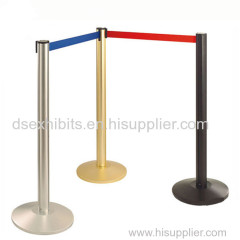 Stainless Steel Queue Barrier Retractable Fence Cafe Barrier Banner