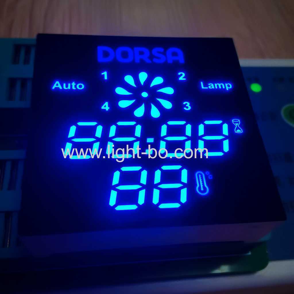 Mutfak davlumbazı için düşük maliyetli özelleştirilmiş ultra mavi 7 segment led ekran modülü