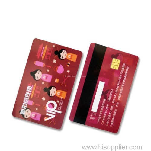 Club visit card preprinted embossed magnetic stripe band PVC membership cards