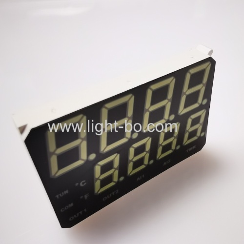 Customized Ultra white / Ultra Red Dual line 4 + 4 Digits 7 Segment LED Display for Instrument Panel