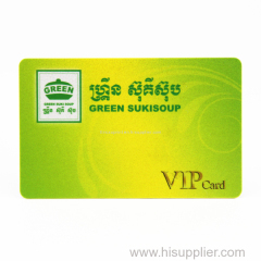 Custom Printing Cheap Plastic Magnetic Stripe Loyalty/Membership/VIP PVC Card with Embossed Serial Number