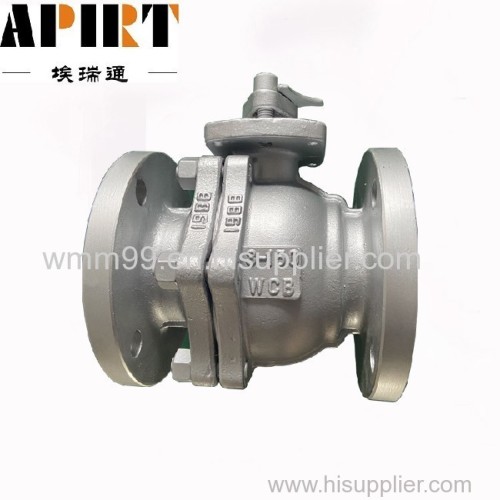 API 608 carbon steel floating handle ball valve flange end