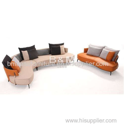 Villa Leather Sofa high-end villas Fabric Sofa Home leather Sofa leather corner sofa