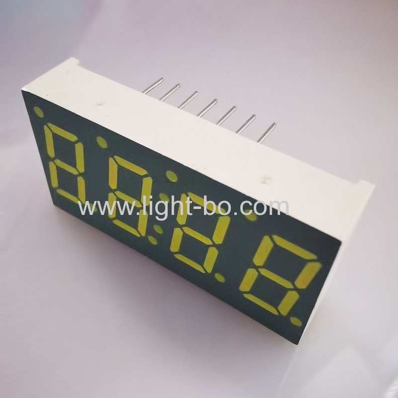 Ultra bright white 4 Digit 12.4mm Common Cathode 7 Segment LED Display for Instrument Panel