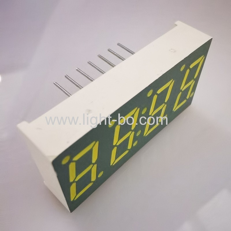 Ultra bright white 4 Digit 12.4mm Common Cathode 7 Segment LED Display for Instrument Panel