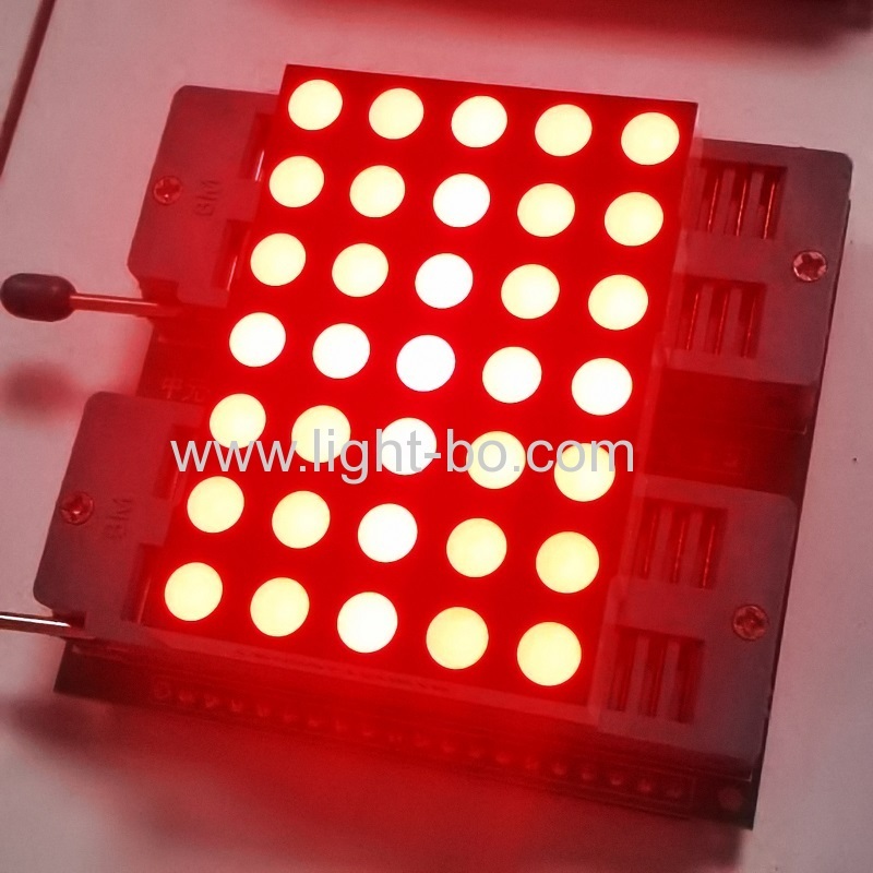 ультра яркий красный 5мм 5 * 7 точечный матричный светодиодный индикатор катодный столбец анод