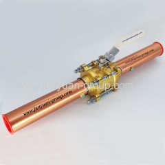 3pcs brass ball valve with extensions for chemical/oxygen gas