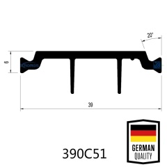 39mm Thermal Break Euro Groove Design Polyamide Thermal Barrier Strips