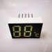 2 digit led display; white 7 segment; temperature indicator;custom led display