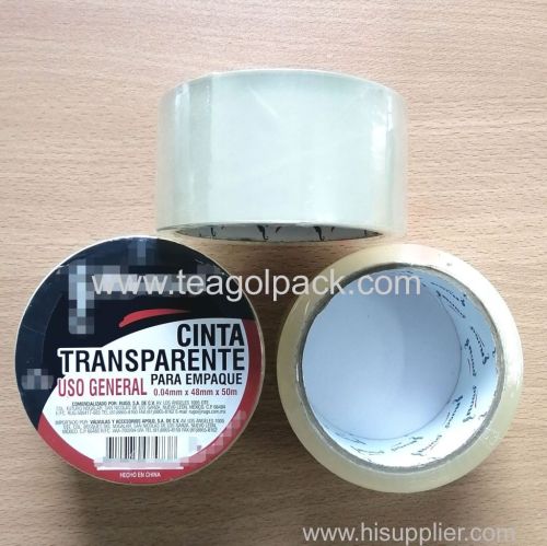 48mmx50Mx0.04mm Transparent OPP Packing Tape