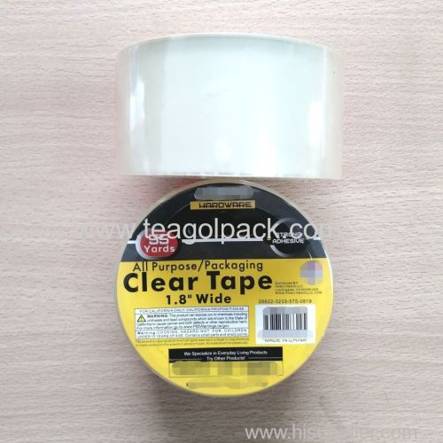 All Purpose OPP Adhesive Packaging Tape Clear 1.8"x55Yards