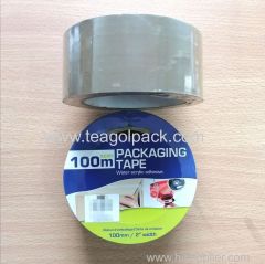 50mmx100M Brown Packing Tape Tan/Clear 2