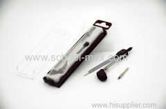 High quality metal office and school use compasses set with accessories leads adaptor