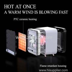 Winter 2 in 1 cooling and heating electrice mini space fan heater with overheat protection Q 9