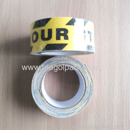 Yellow&Black Anti-Slip Adhesive Tape With  CAUTION / YOUR STEP Printing