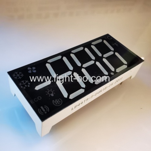 Ultra Red Customized Triple Digit 7 Segment LED Display common anode for Refrigerator