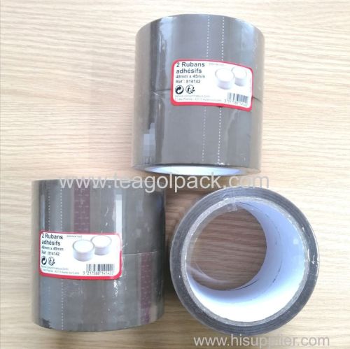 48mmx45M 2Pack Adhesive Packing Tapes Brown