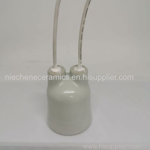 E27 porcelain waterproof lamp holder with wire HY500-2 E27