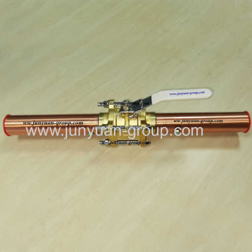 3pcs brass ball valve with extensions for chemical/oxygen gas