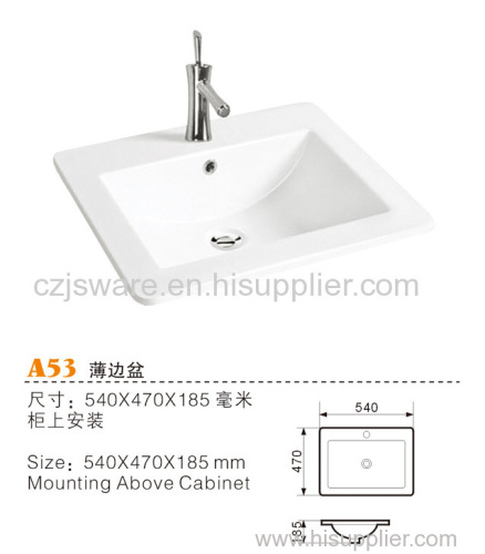China Thin edge basins manufacturers.Cabinet basin suppliers. Counter top basin manufacturers