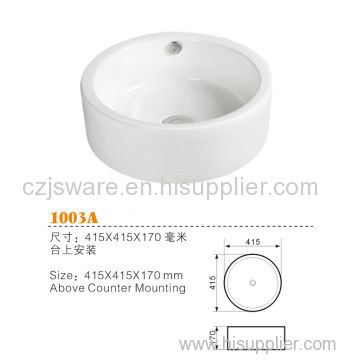 Round bathroom wash basins suppliers.ceramic art basin manufacturers.round adove counter basins manufacturers in china