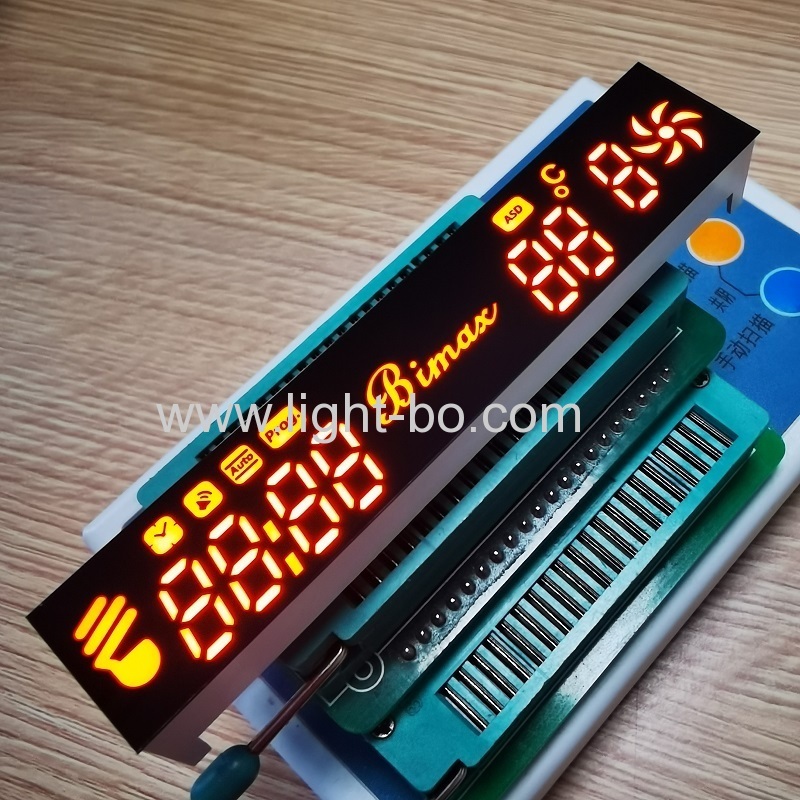 módulo de display LED de 7 segmentos laranja ultra brilhante personalizado para controle de exaustor de cozinha