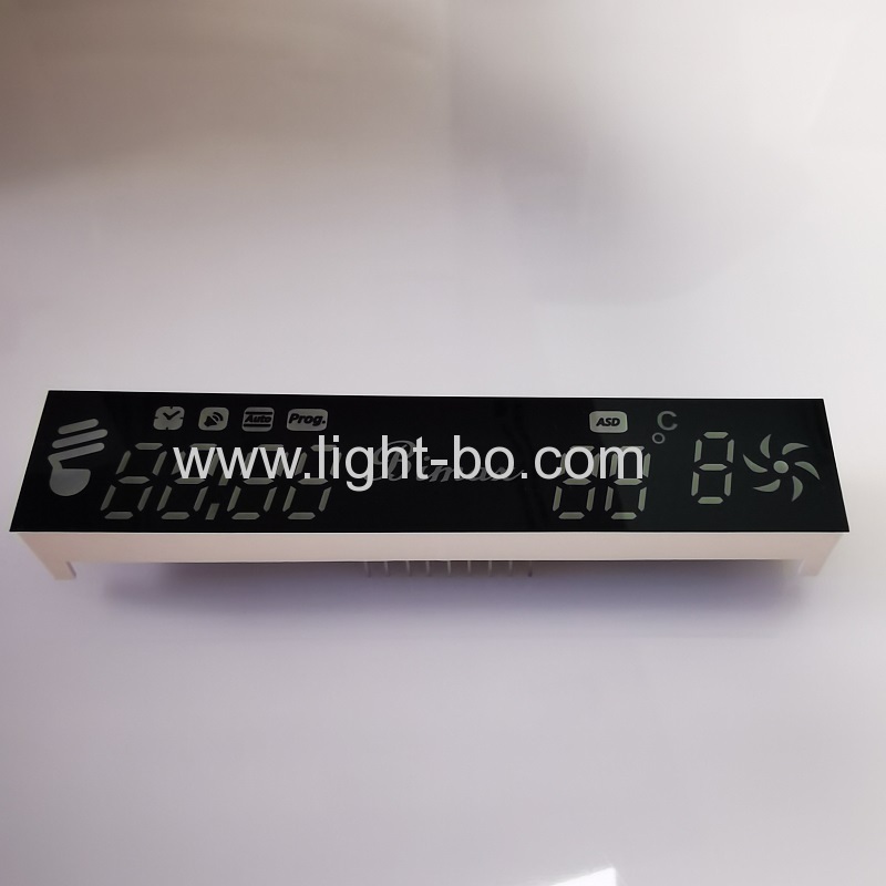 Module d'affichage LED 7 segments orange ultra brillant personnalisé pour le contrôle de la hotte de cuisine