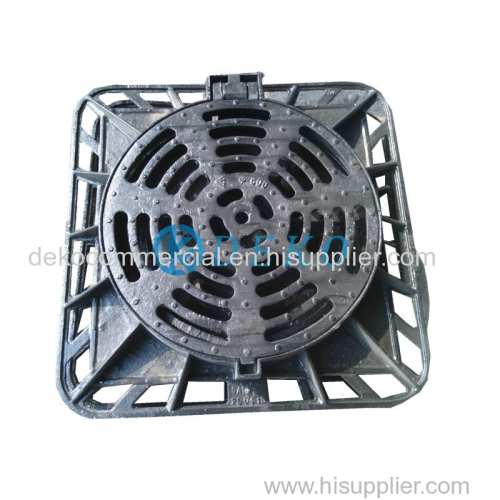 square round grating D400 850x850mm CO DIA600 height 100mm Gully Grating Height 100mm