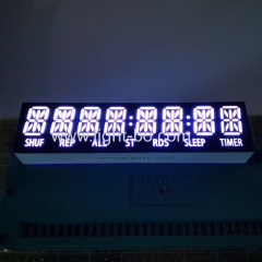 Customized ultra white 8 Digit 14 Segment Alphanumeric LED Display common cathode for speaker/audio