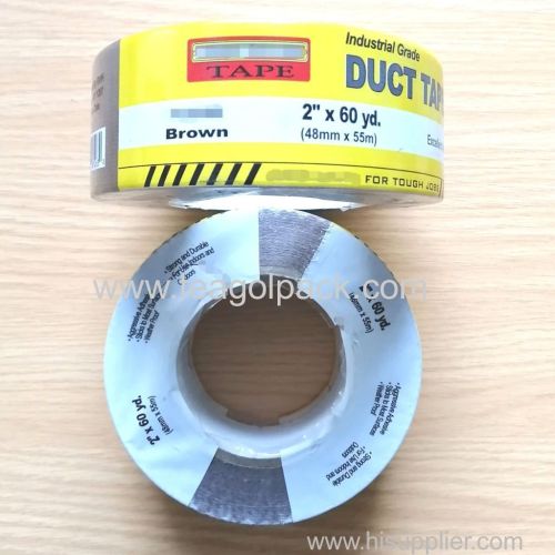 48mmx50M Brown Adhesive Duct Tape With Printed Shrink Film 2 x60yd