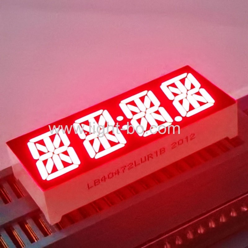 ultrahelle rote 0,47 "4-stellige 14-Segment-LED-Uhranzeige gemeinsame Kathode für Instrumententafel