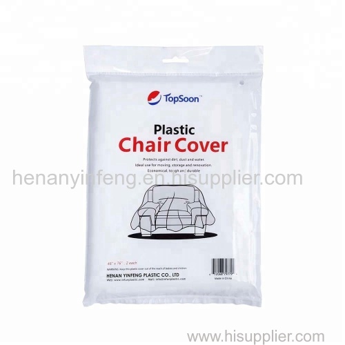 Plastic Chair Cover for Moving and Storage 46" * 76" Plastic Furniture Covers for Indoor Outdoor Patio Furniture