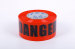 3-Inch by 300-Feet Non-Adhesive Red Danger Hazard Tape Roll