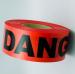 3-Inch by 300-Feet Non-Adhesive Red Danger Hazard Tape Roll