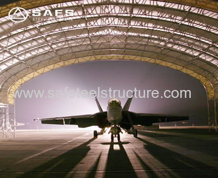 SAFS high strength & light weight steel structure according to the load aircraft hangar roofing design
