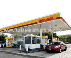 Easy Installation Steel Space Frame Petrol Station Canopy