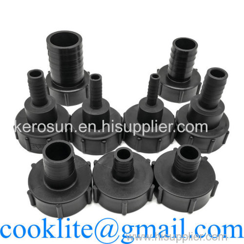 IBC Fittings DIN61 2" IBC Tank Adapter Plastic Drum Coupling/Adaptor with 1/2"; 3/4"; 1"; 1-1/2";1-3/4" and 2" Hose Barb