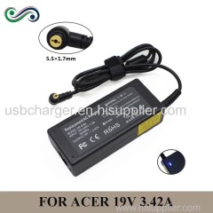 19V 3.42A 65W 5.5x1.7mm AC Adapter Charger for Aspire 5315 5630 5735 5920 5535 5738 6920 7520 notebook Laptop powe