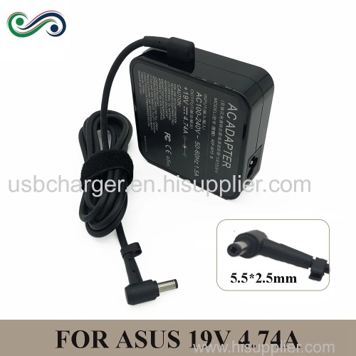 90W LAPTOP AC DC POWER ADAPTER FOR ASUS 19V 4.74A