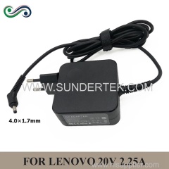 EU 20V 2.25A 45W 4.0*1.7MM AC Adapter Charger For Lenovo YOGA 310 510 520 710 MIIX5 7000 Air 12 13 ideapad 320 100 110 N