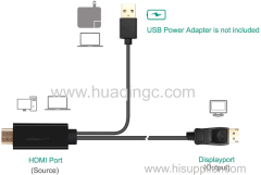 HDMI to DP 4K 2M USB Power