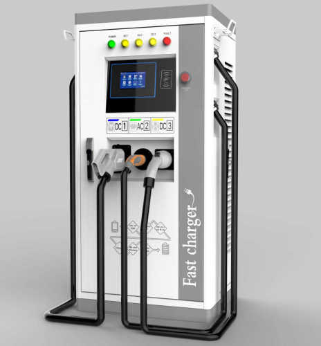 60kw DC quick EV charger with CHAdeMo/CCS 2 +AC type2