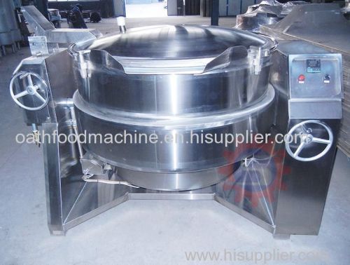 Gas boiling pot Gas vacuum jacketed kettle china gas tilting kettle
