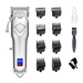 All-Metal Professional Hair Clippers Lcd Cordless Hair Trimmer For Men Hair Cutter Machine