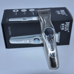 Rechargeable Wireless Silver Body Led Digital Display Hair Trimmer Clippe